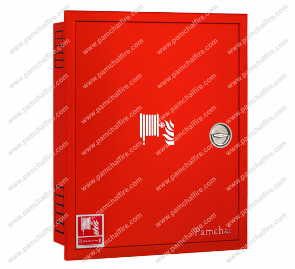 جعبه های آتش نشانی استاندارد/ فایرباکس فولادی تک کابین قرمز چپ بازشو